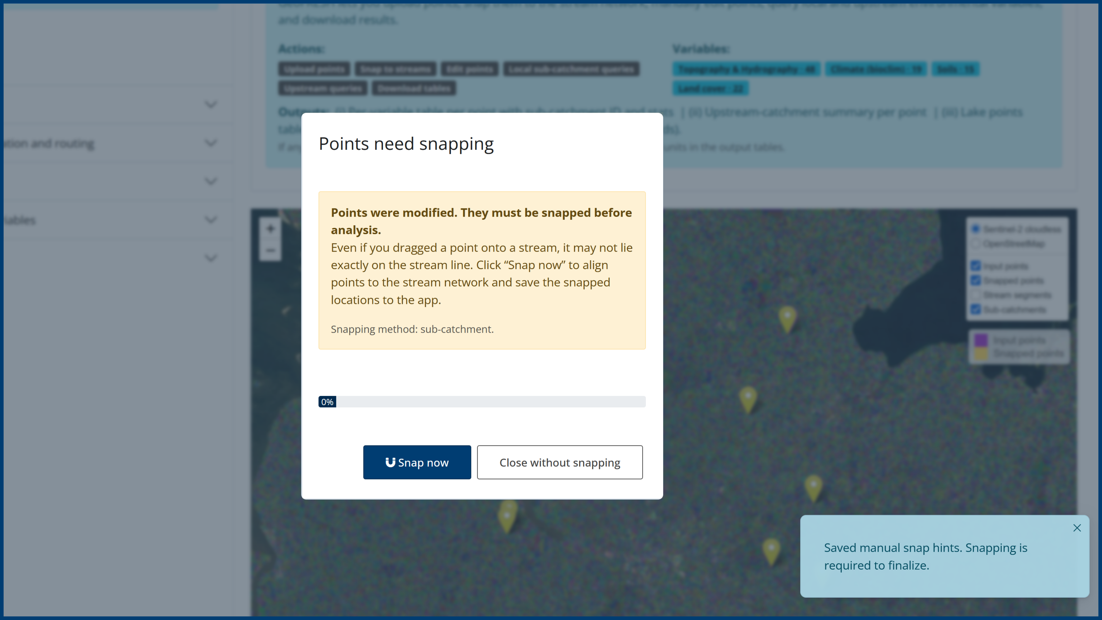 Re-running snapping after a manual hint in the Point Editor